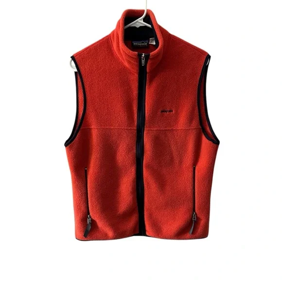 Vintage Patagonia Rare Women’s Orange Synchilla Fleece Vest, Size Small. - Picture 11 of 11